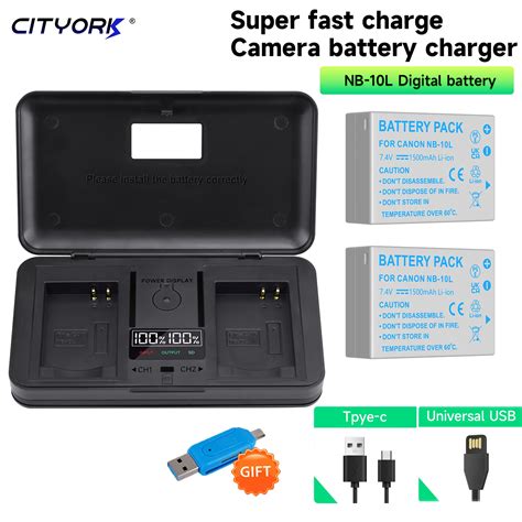 Nb L Nb L Nb L Battery Storage Box Lcd Dual Charger For Canon Sx