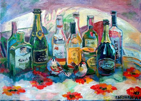 Картина Бутылки на столе во дворе под аркой. Размеры: 70x50, Год: 2018 ...