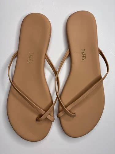 TKees Nude Riley Criss Cross Flip Flop Sandals Size 10 EBay