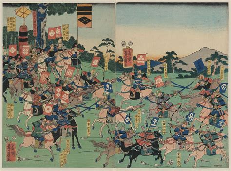 Utagawa Yoshikazu Battle At Kawanakajima Library Of Congress