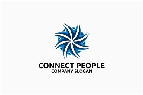 Connected People Logo | Creative Illustrator Templates ~ Creative Market