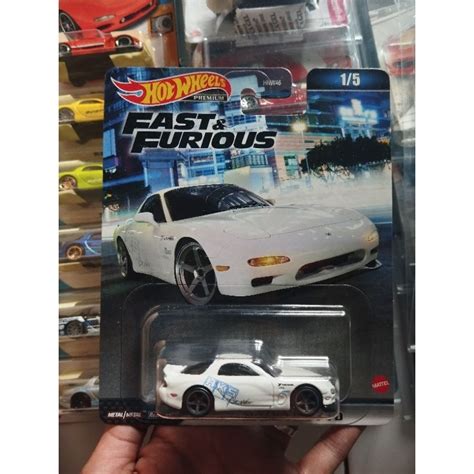 Putih Hot Wheels Premium Mazda Rx Fast Furious White Hks Us Card Shopee Malaysia