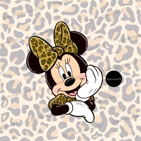 Leopard Minnie Mouse Png Archivo Minnie Gold Glitter Minnie