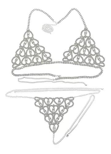 Sexy Coraz N De Lujo Crytal Bikini Cadena Del Cuerpo Cuotas Sin Inter S