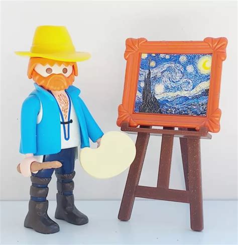 PLAYMOBIL VINCENT VAN GOGH peintre La Nuit Étoilée impressionniste