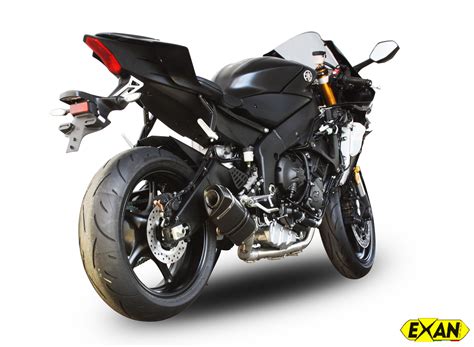 Yamaha YZF R6 Bj. 2017- Full Kit 4-2-1 X-Black oval | EXAN Auspuff