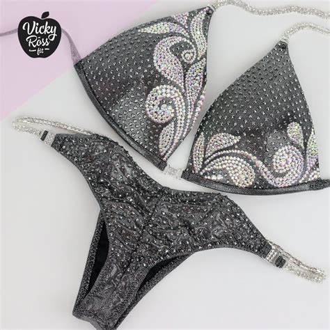 Floral Pattern Competition Suit Bikini Fitness Competitions IFBB NPC