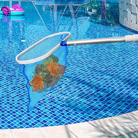 SUKKI Heavy Duty Pool Net Deep Bag Pool Skimmer Leaf Cleaning Pool Rake