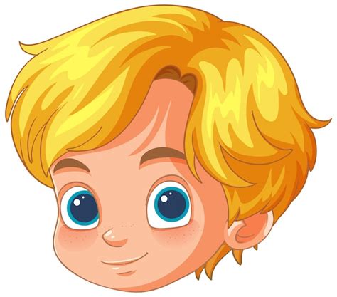 Cartoon Boy With Blonde Hair Cartoon Boy In Blue Sweater Blue