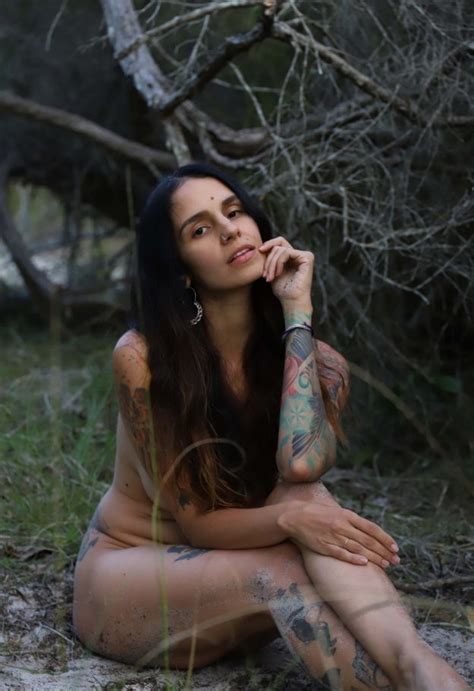 Fern The Fappening Nude Tattooed Model In The Forest Photos The Fappening