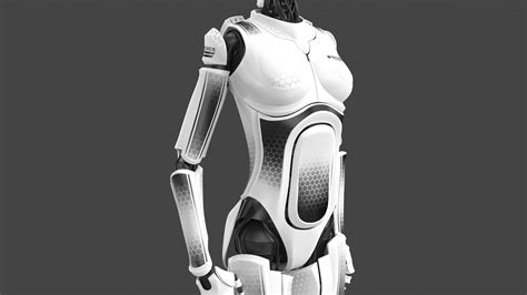 Female Cyborg Robot Police Officer 3d Model Turbosquid 1713802