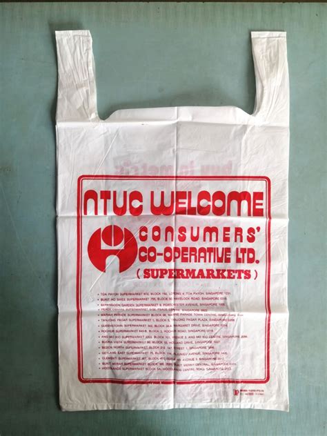 Rare Ntuc Supermarket Plastic Bag Ntuc Welcome Hobbies And Toys