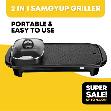 Original Samgyup Griller In Multi Functional Grill Pan And Hot Pot Set Perfect For