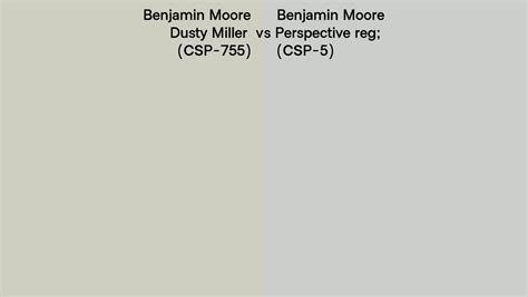 Benjamin Moore Dusty Miller Vs Perspective Side By Side Comparison