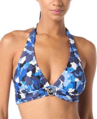 MICHAEL Michael Kors Women S Logo Halter Bikini Top Macy S