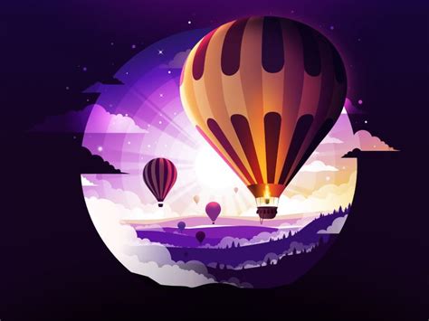 balloon illustration art illustration forest illustration