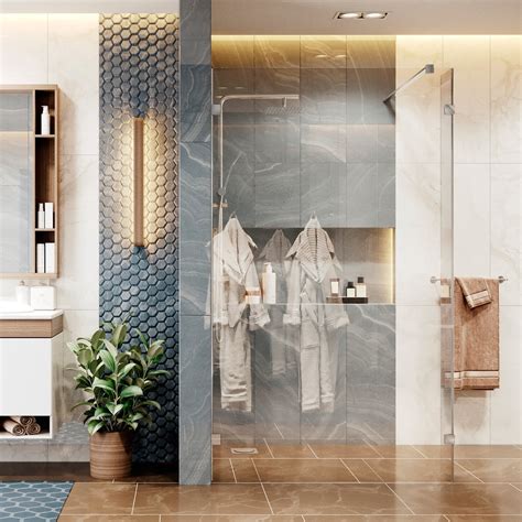 Душевая перегородка Ambassador Walk-in 15031105 90х200 см, профиль хром ...