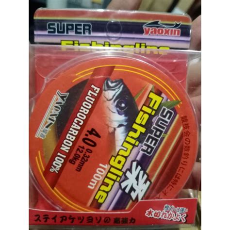 Jual Super Fishingline Senar Tali Pancing Fluorocarbon Line 4 0 Kap 12