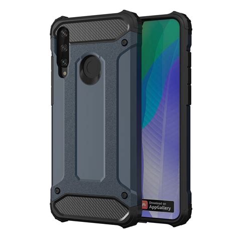 Huawei Y6p Med Lx9 Hybrid Armor Case Cover Blue Telefona Vāciņš