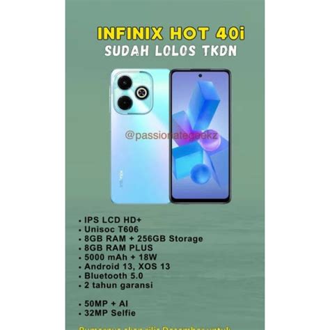 Jual NEW INFINIX HOT I HOT PRO RAM UNISOC T GARANSI