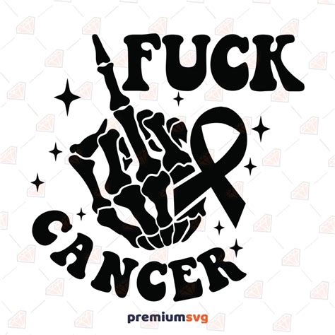 Fuck Cancer SVG With Middle Finger PremiumSVG