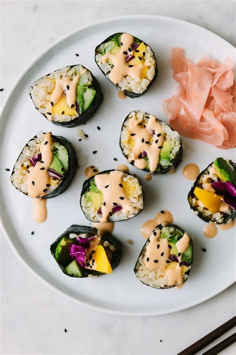 Avocado Cucumber Sushi Rolls Recipe The Simple Veganista