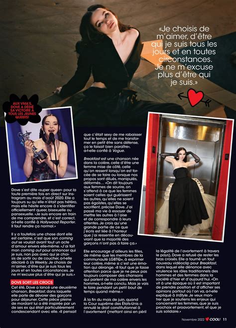 DOVE CAMERON in Cool Canada Magazine November 2022 – HawtCelebs