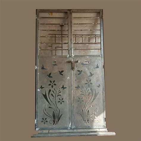 mild steel powder coated ms laser cut double main door  home