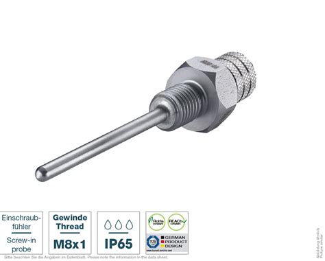 Screw In Probe With M8x1 Connector Testo Sensor Belgium