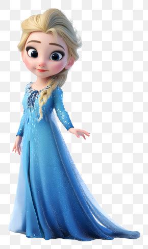 Princess Elsa Blonde Braid Character In Animation PNG