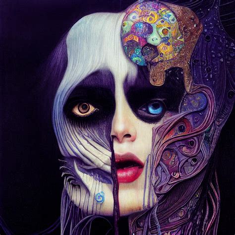 Combining Hr Giger Lisa Frank And Gustav Klimt Rmidjourney