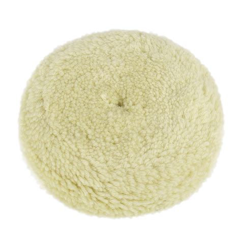 7 Inch Beige Pure Wool Buffing Pad Compound Cutting Polishing Wheel