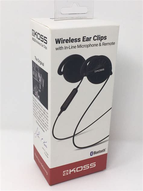 KOSS WIRELESS EAR CLIPS HEADPHONES KSC35 IN-LINE MIC & REMOTE BLUETOOTH ...