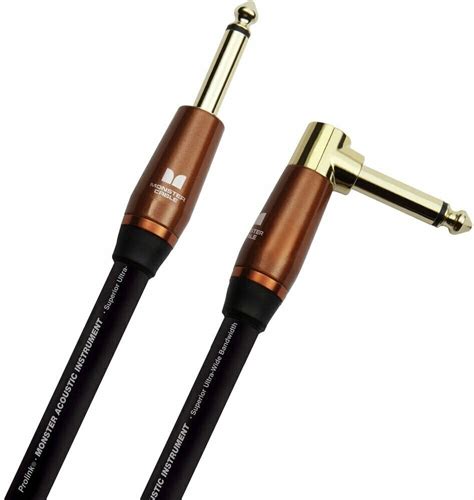 Monster Cable Prolink Acoustic Ft Instrument Cable Noir M Angle