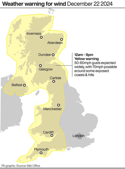 Mapped Where Are Met Office Weather Warnings For 80mph Winds Across Uk