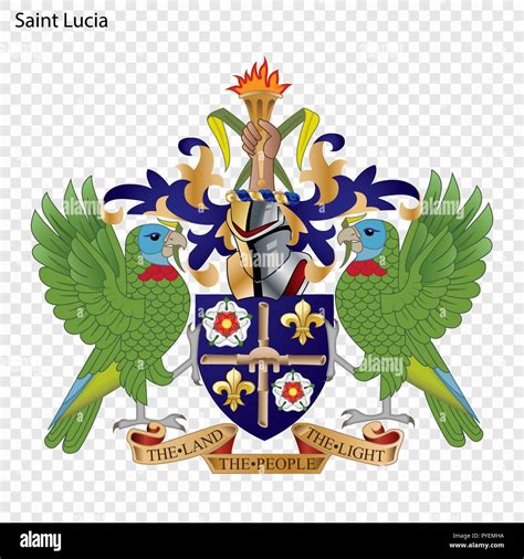 Symbol Of Saint Lucia National Emblem Stock Vector Image And Art Alamy