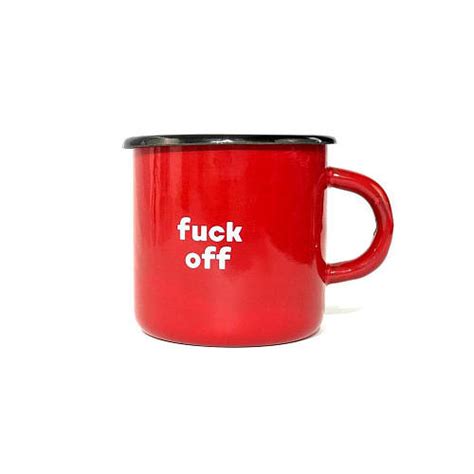 Чашка эмалированная Fuck off оригинальный подарок цена грн Prom ua ID