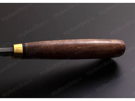 Нож Пилигрим. Стабилизированная карельская береза коричневая. Латунь ...