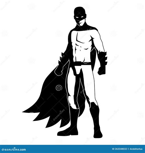 Vector Superhero Action Pose Illustration Isolated Stock Vector