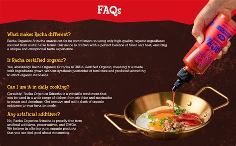 Amazon Racha Organics Mild Sriracha Hot Sauce Usda Organic Sriracha Sauce Made With