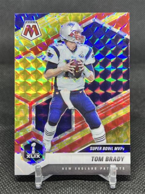 2021 Panini Mosaic Super Bowl MVPs Choice Mosaic Fusion Red Yellow