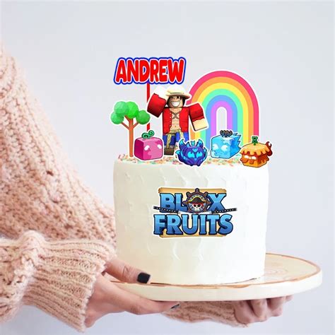 Blox Fruit Birthday Cake Topper Birthday Cake Decoration Shopee