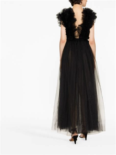 Alchemy X Lia Aram Ruffled Layered Tulle Gown Farfetch