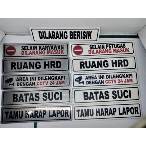 jual sign board papan tanda kantor  shopee indonesia