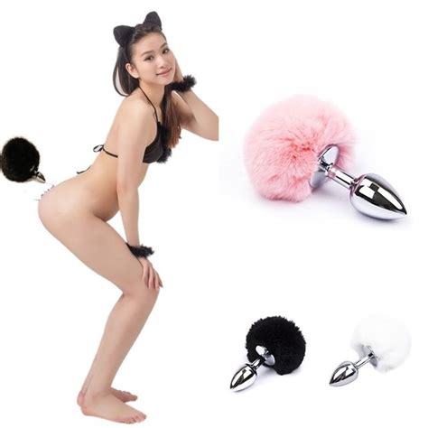 Plug Anal Acero Inoxidable Con Cola De Coneja