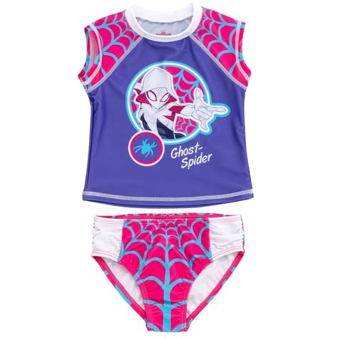 Marvel Spider Man Spider Gwen Ghost Spider Upf Rash Guard Bikini