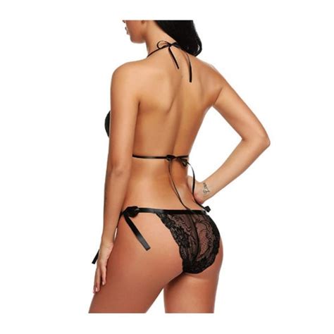 Lingeriebyritchie Intimates Sleepwear Halter Teddy One Piece Babydoll Deep V Lingerie