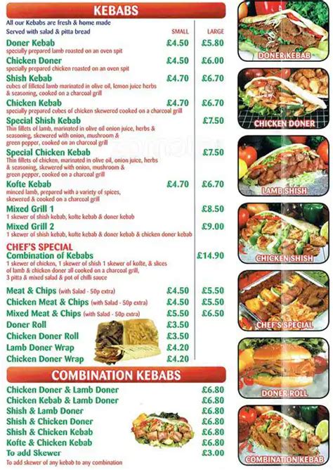 Menu At Best Kebab Restaurant London 124 New Cross Rd