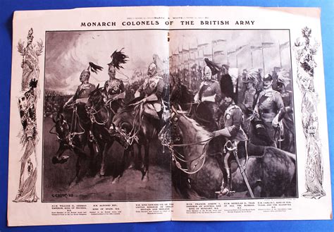 REI D CARLOS E OUTROS MONARCAS CORONÉIS DO EXÉRCITO BRITÂNICO 1905