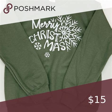 Green Merry Christmas Sweatshirt Christmas Sweatshirts Sweatshirts